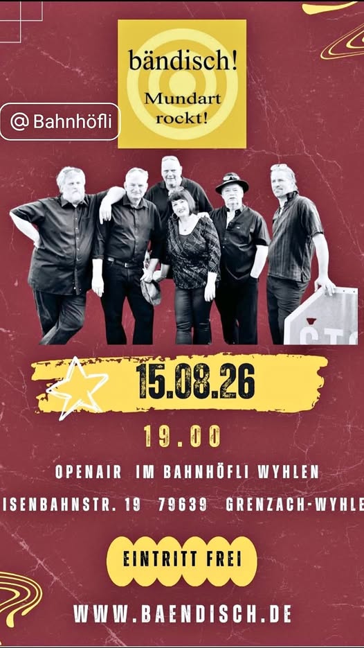 Plakat: Bahnhöfli Wyhlen